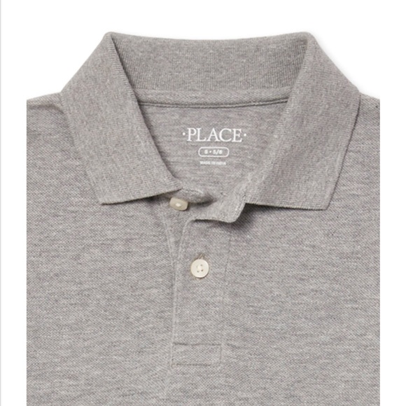 Boys Uniform Pique Polo - Smoke - Picture 3 of 5